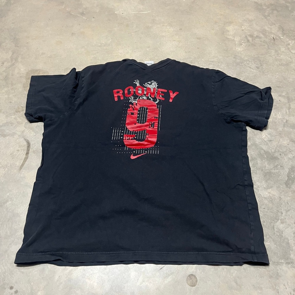 Nike England Wayne Rooney 9 Soccer T-Shirt Mens XXL Black 363082-010